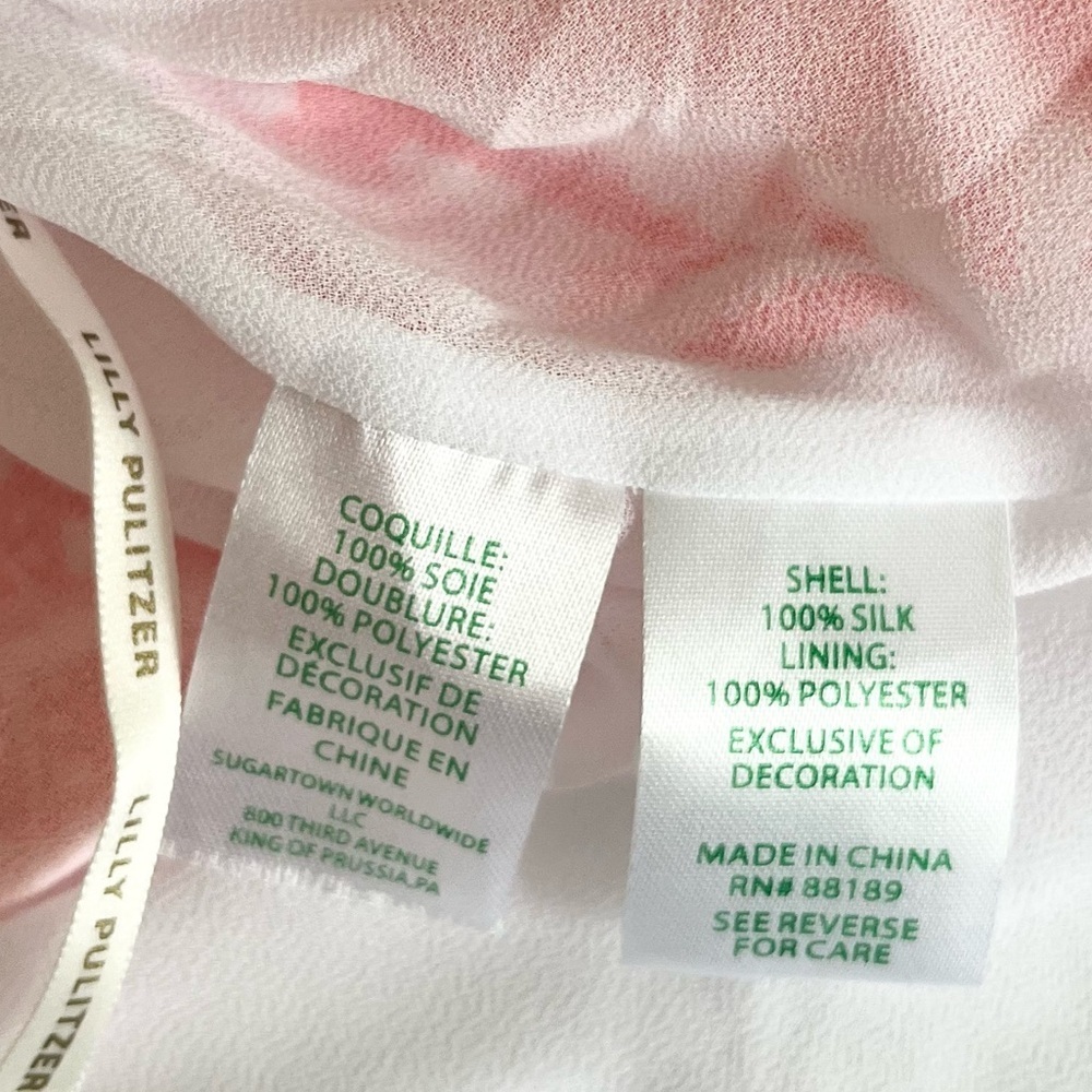 NWT Lilly Pulitzer Joannah 100% Silk Top Chain Shoulder Straps - Picture 9 of 10